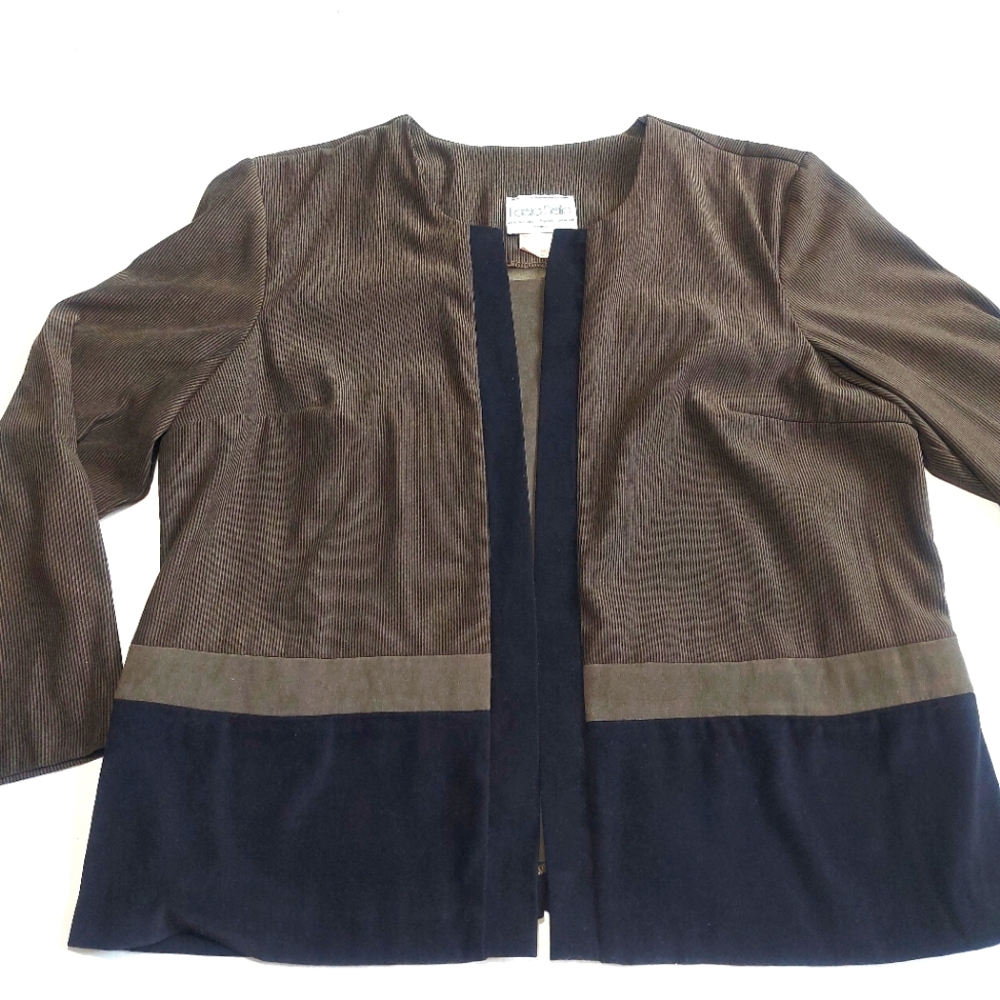 Leslie Belle Canada VTG 80s Sueded Poly Jacket Blazer, 16